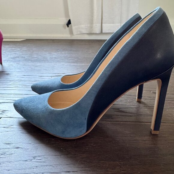 Nine West Blue Suede & Leather Pumps – Size 6.5 (Never Worn) - Picture 2 of 4